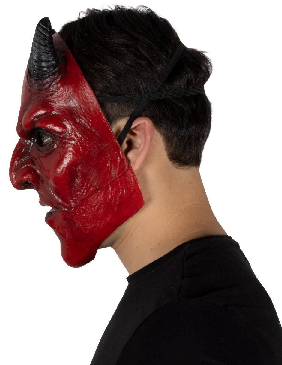 Máscara para disfraz de Demonio Lucifer Moving Mouth 4