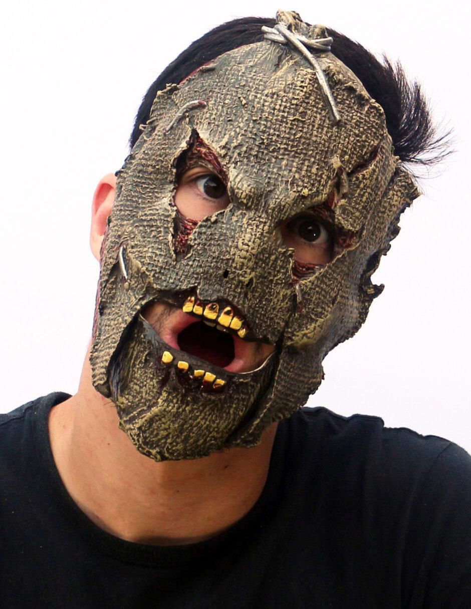 Máscara para disfraz de Espantapájaros Moving Mouth 2