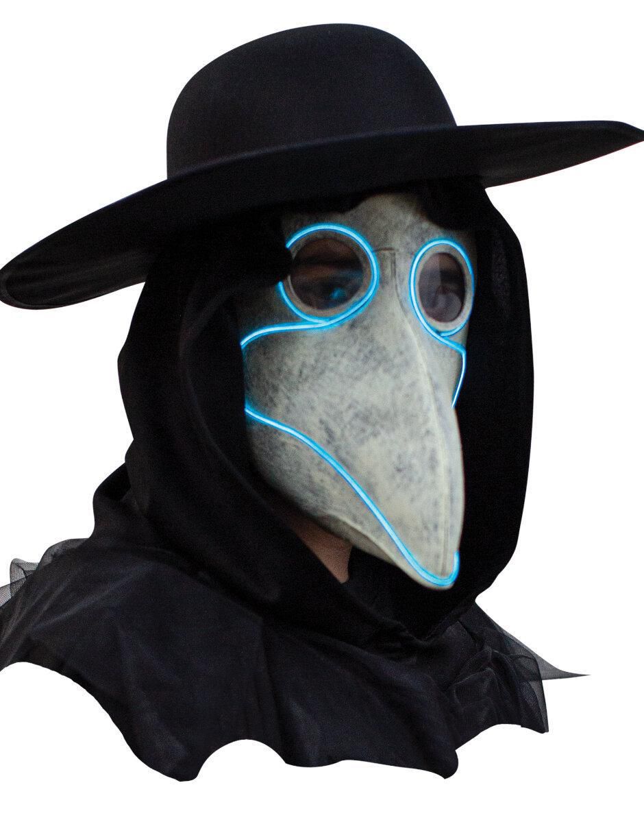Máscara para disfraz de doctor peste led Junior masks 3