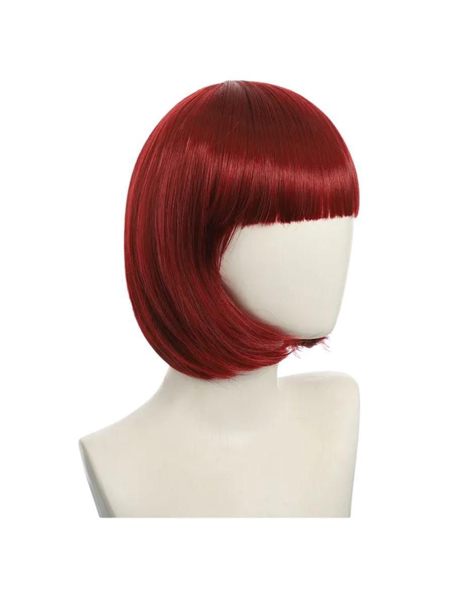 Peluca para disfraz mujer tipo corte bob sintética