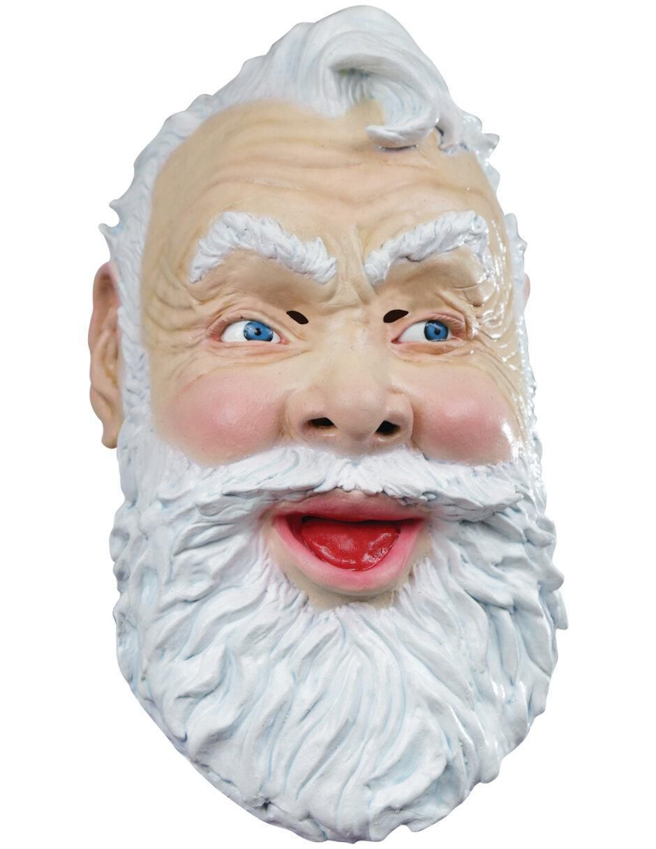 Máscara para disfraz de Santa Claus sonriente Horror Xmas Máscara para disfraz de Santa Claus sonriente Horror Xmas