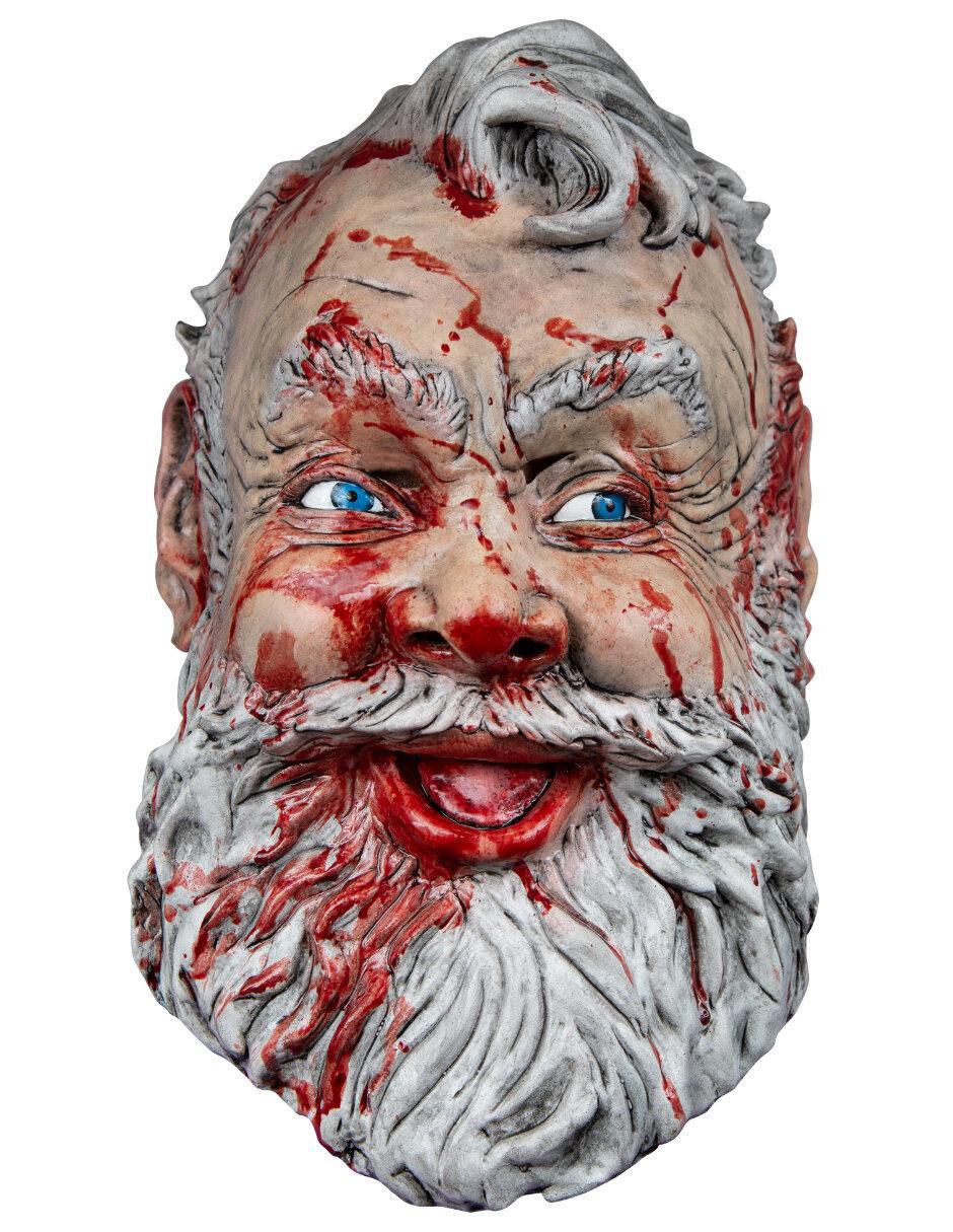 Máscara para disfraz de Santa Claus sangriento Horror Xmas