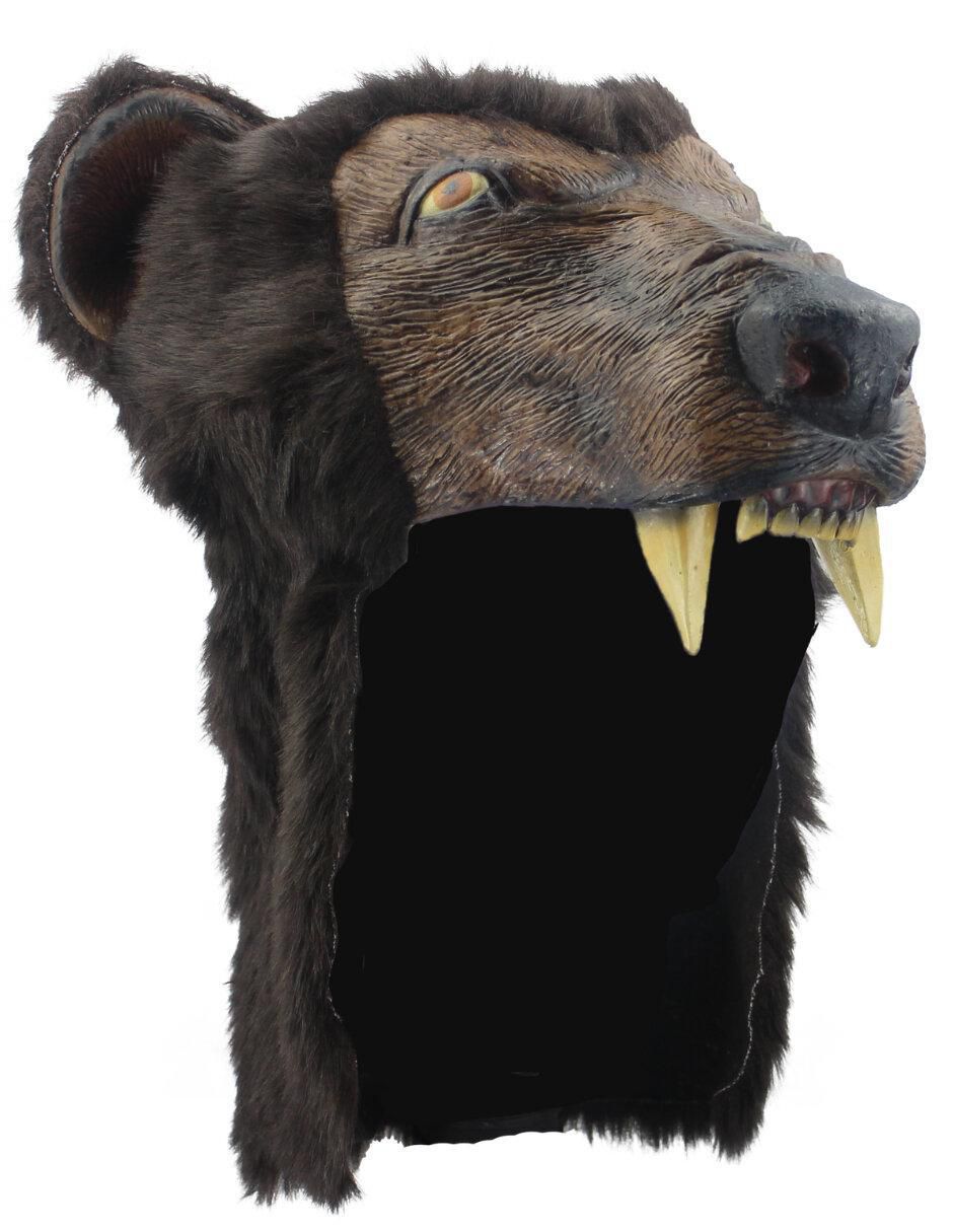 Casco para disfraz de animal oso salvaje 2