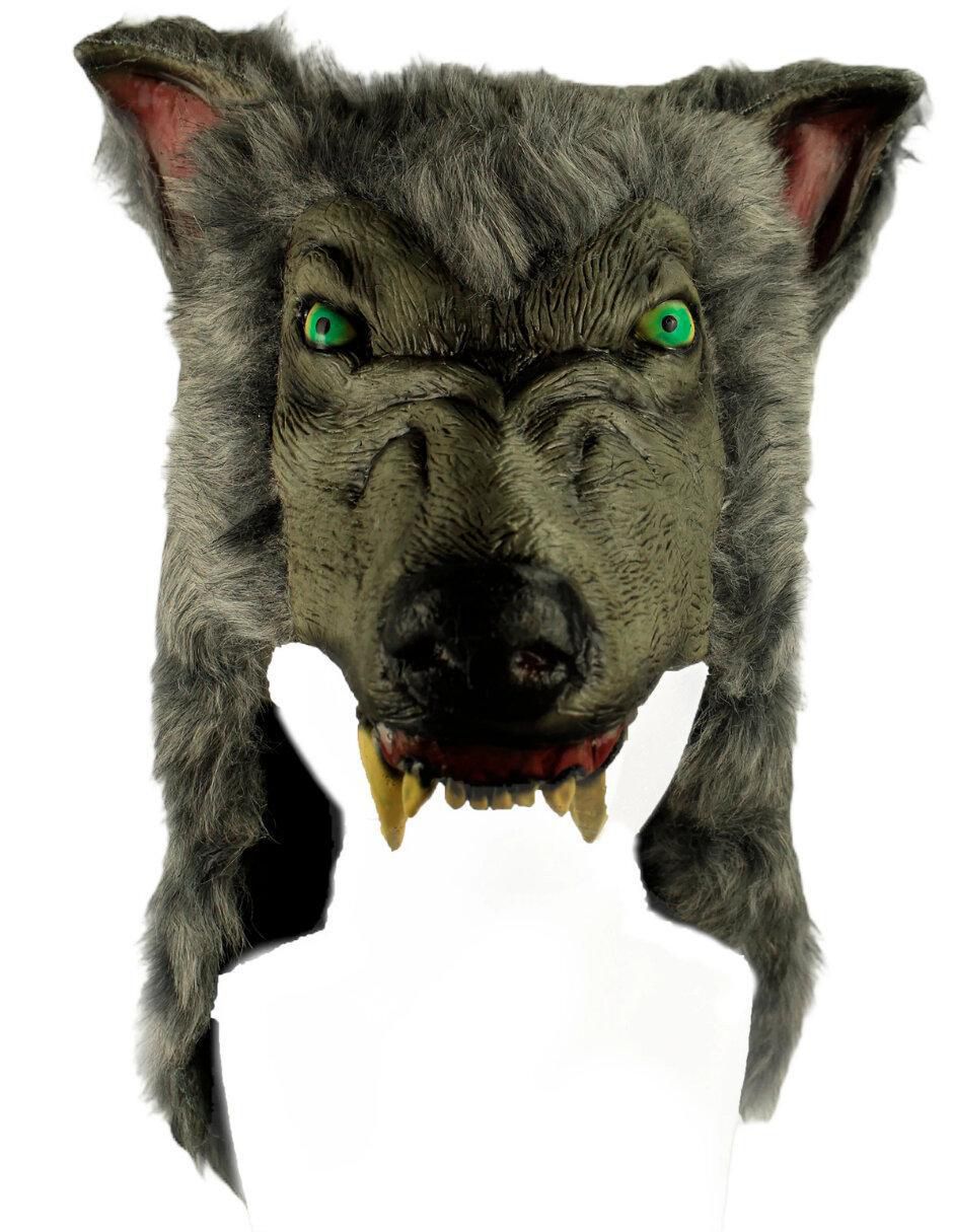 Casco para disfraz de cazador lobo salvaje