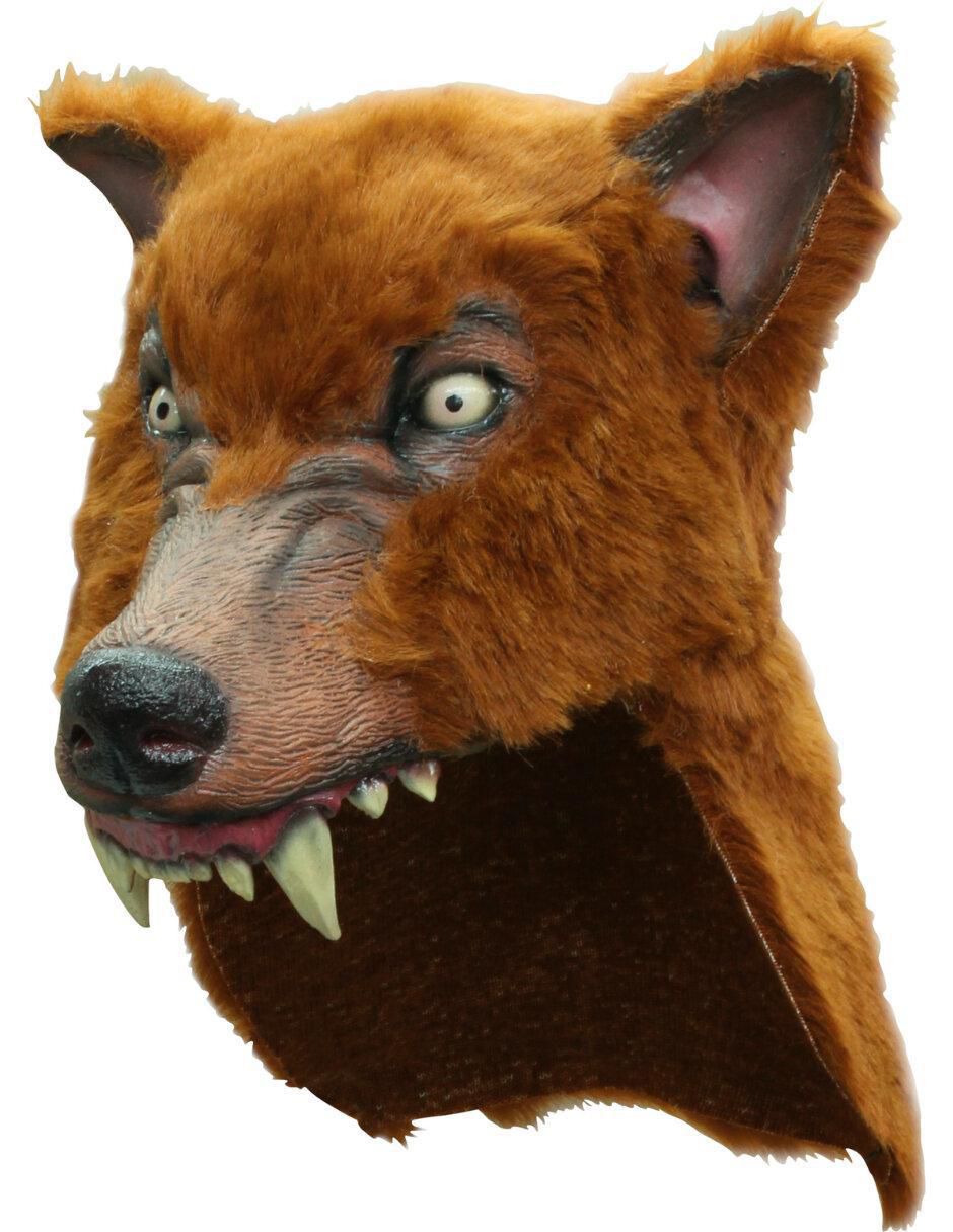 Casco para disfraz de animal lobo salvaje