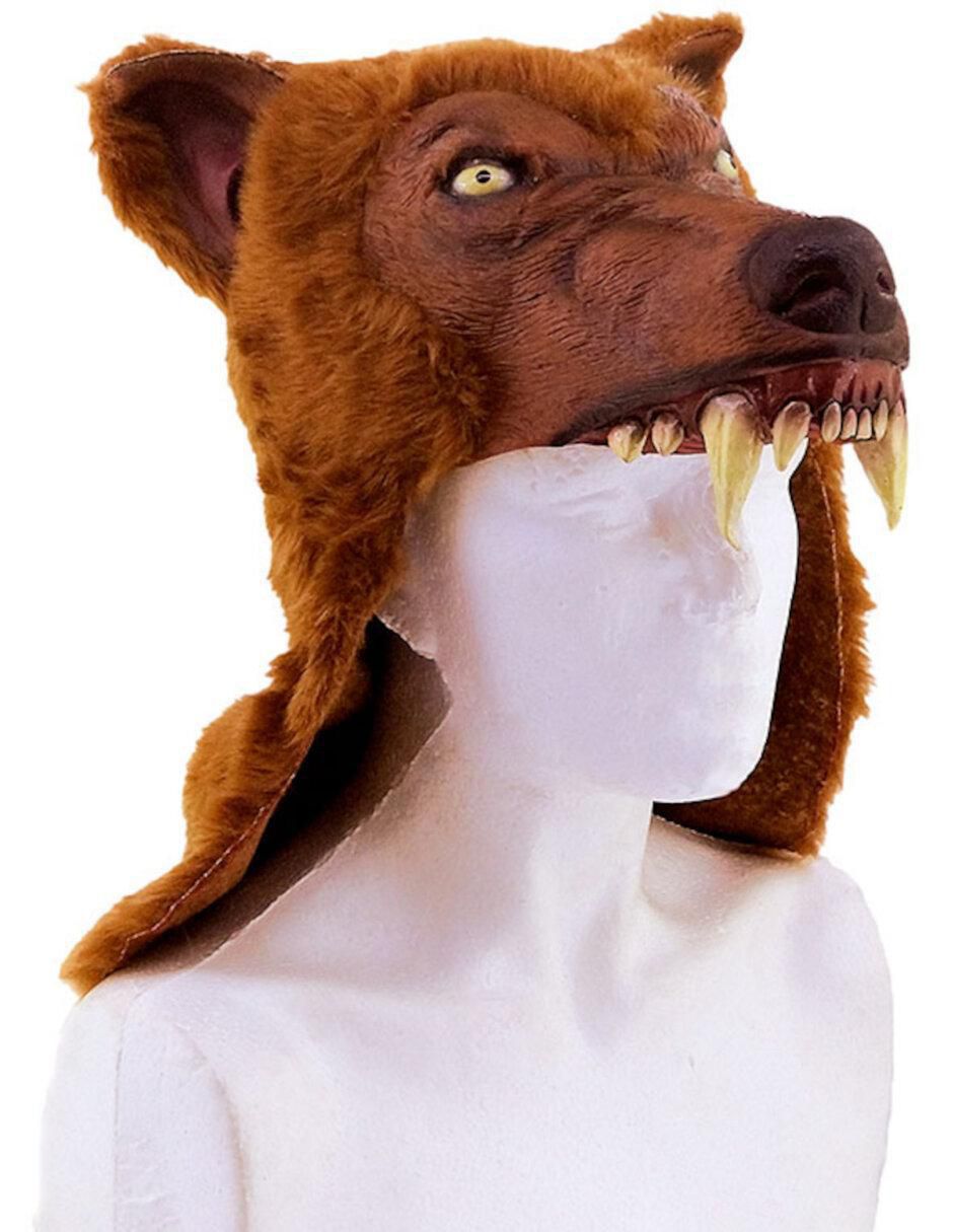 Casco para disfraz de animal lobo salvaje 7