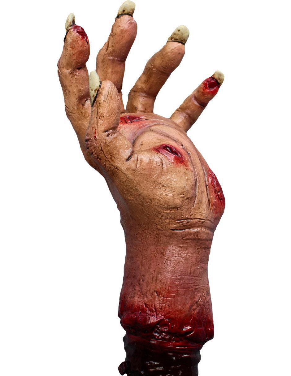 Bastón para disfraz de mano grotesca zombie 4