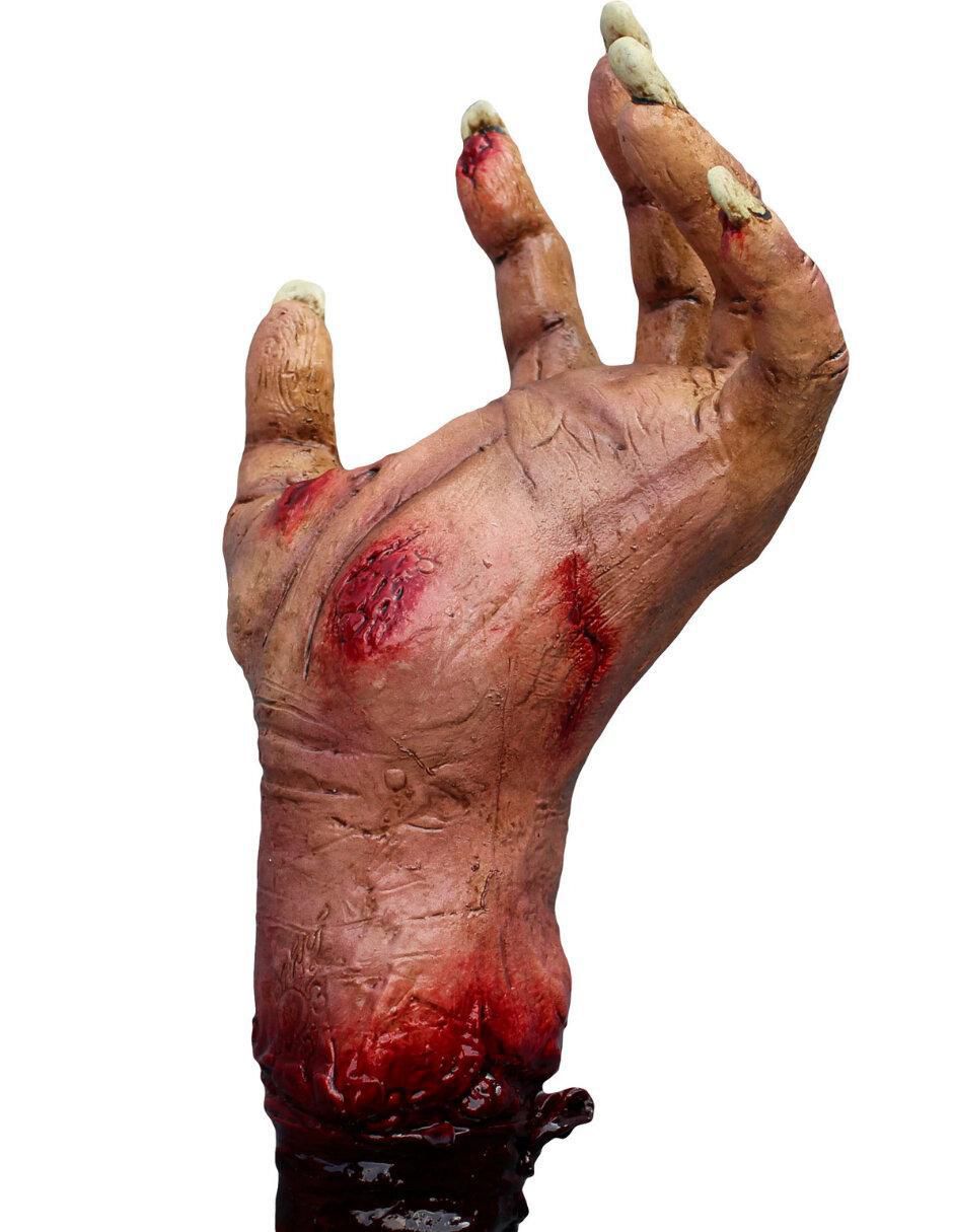 Bastón para disfraz de mano grotesca zombie 5