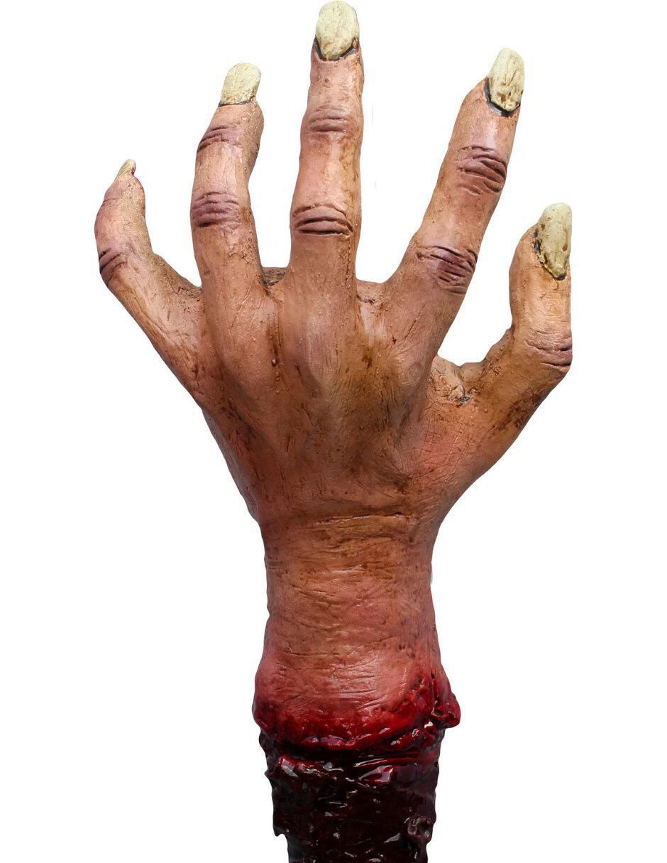 Bastón para disfraz de mano grotesca zombie 6