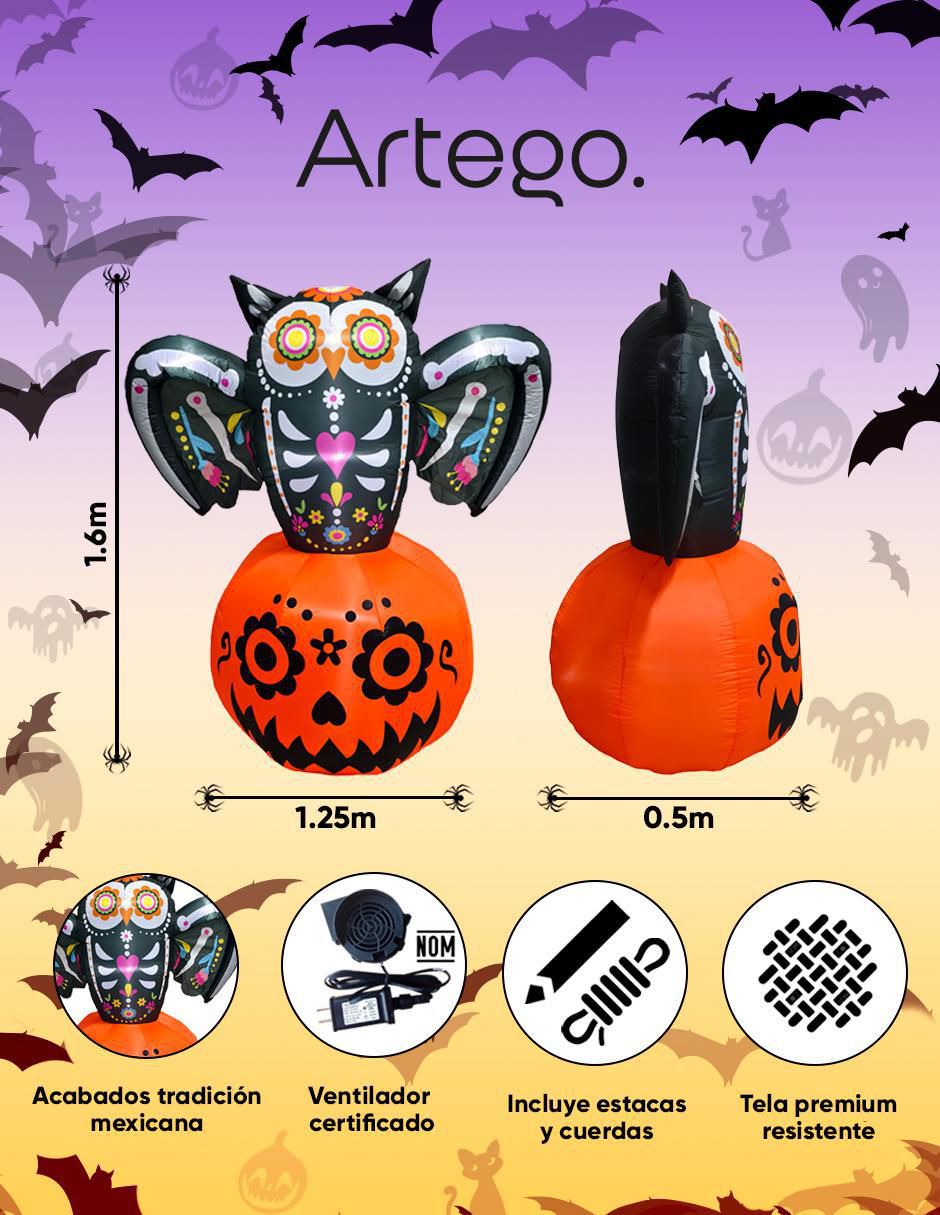 Inflable decorativo forma de calabaza 5