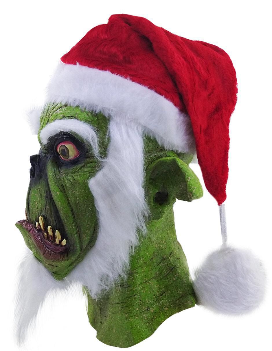Máscara para disfraz de El Grinch Santa Claus Horror Xmas 6