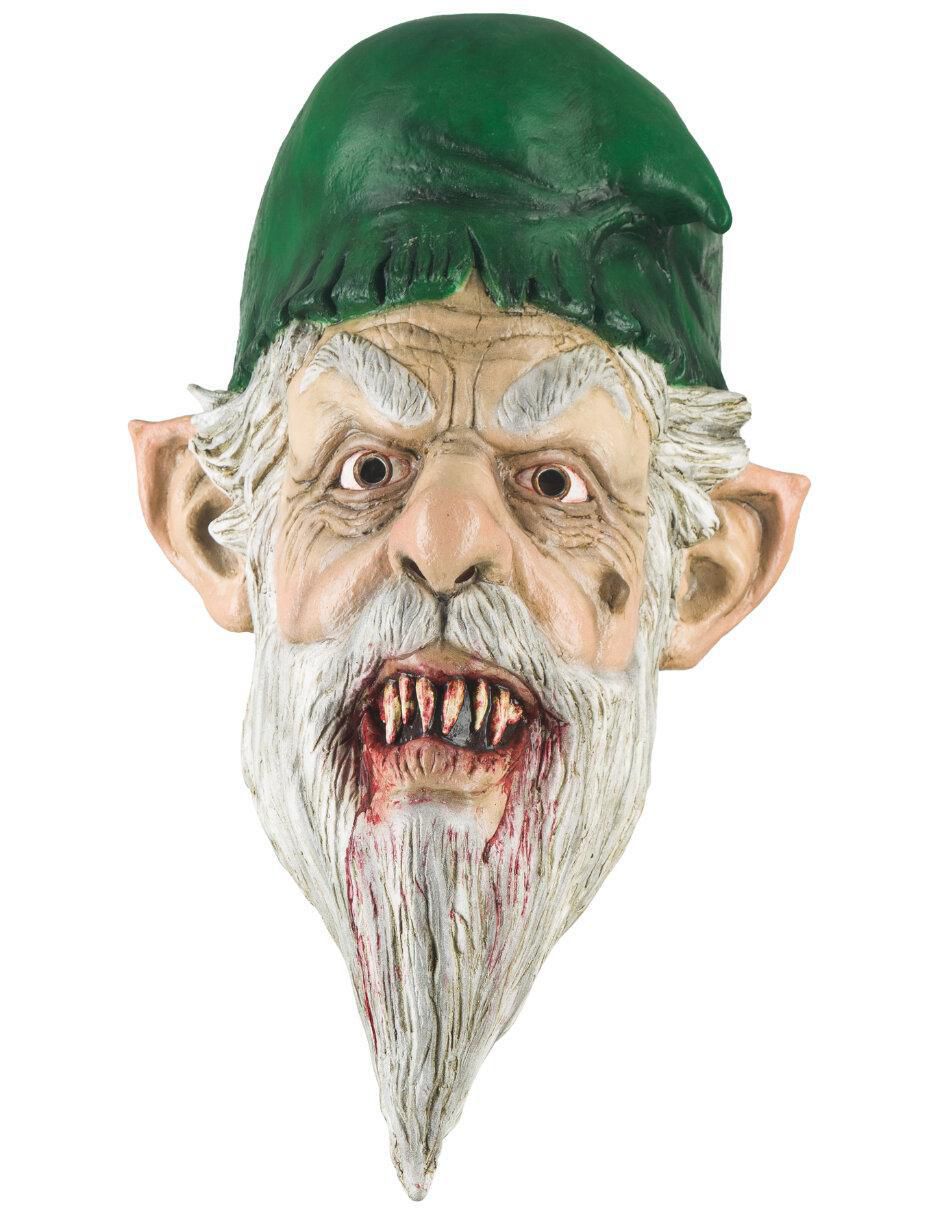 Máscara para disfraz de Gnomo Navideño Maligno Horror Xmas Máscara para disfraz de Gnomo Navideño Maligno Horror Xmas