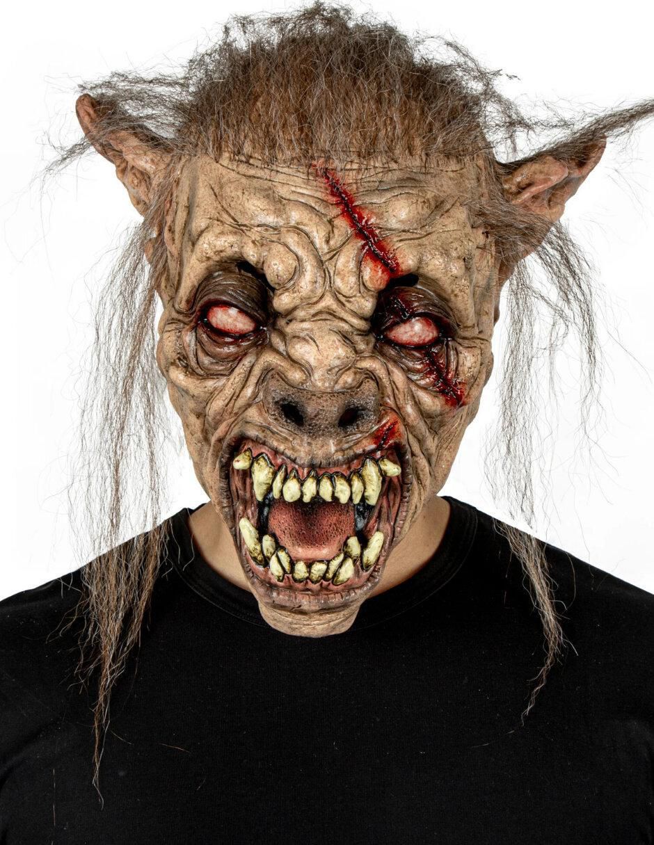 Máscara para disfraz de Bestia Nocturna Lobo Zombie 2