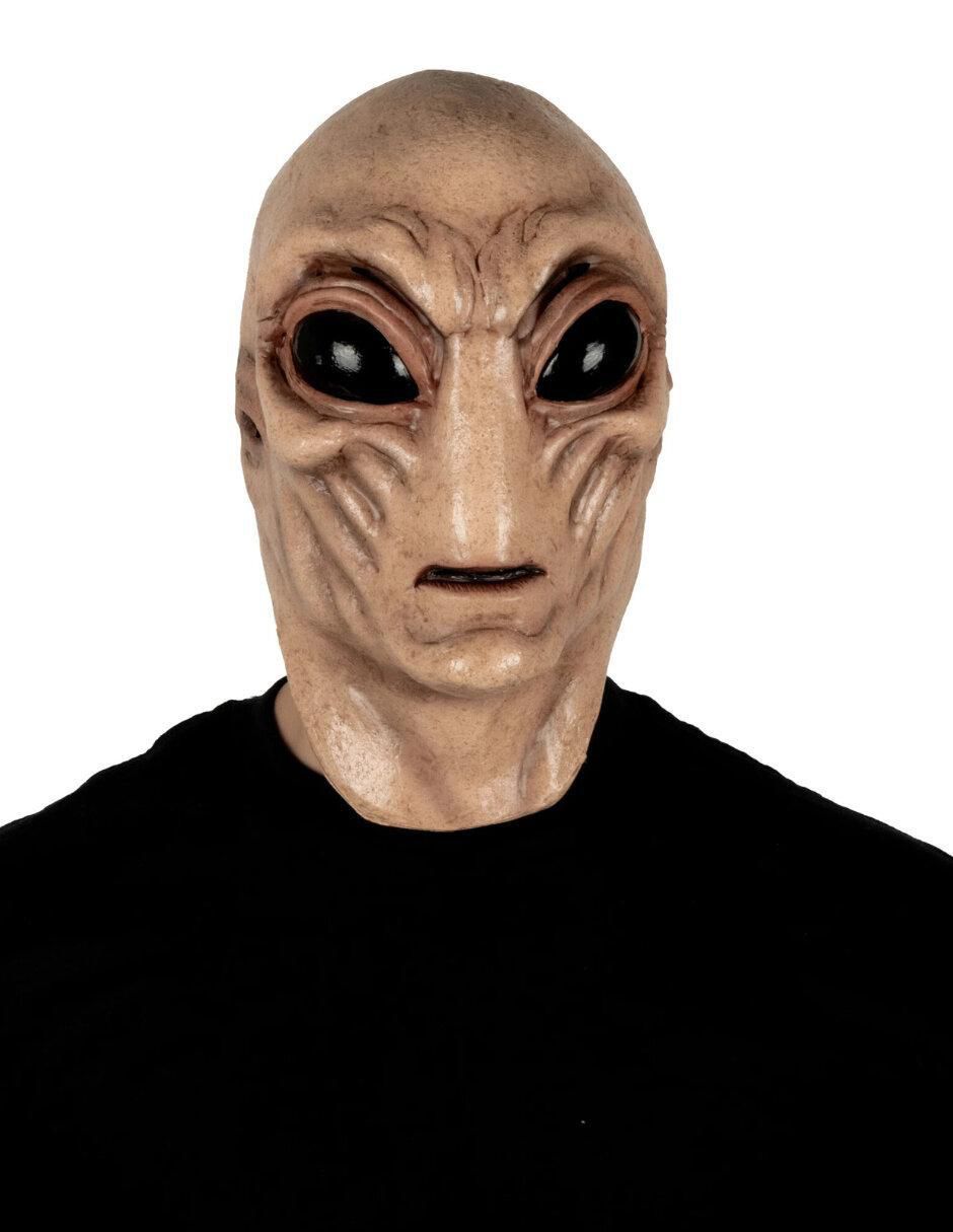 Máscara para disfraz de Extraterrestre Ojos Negros Terror Futurista 2