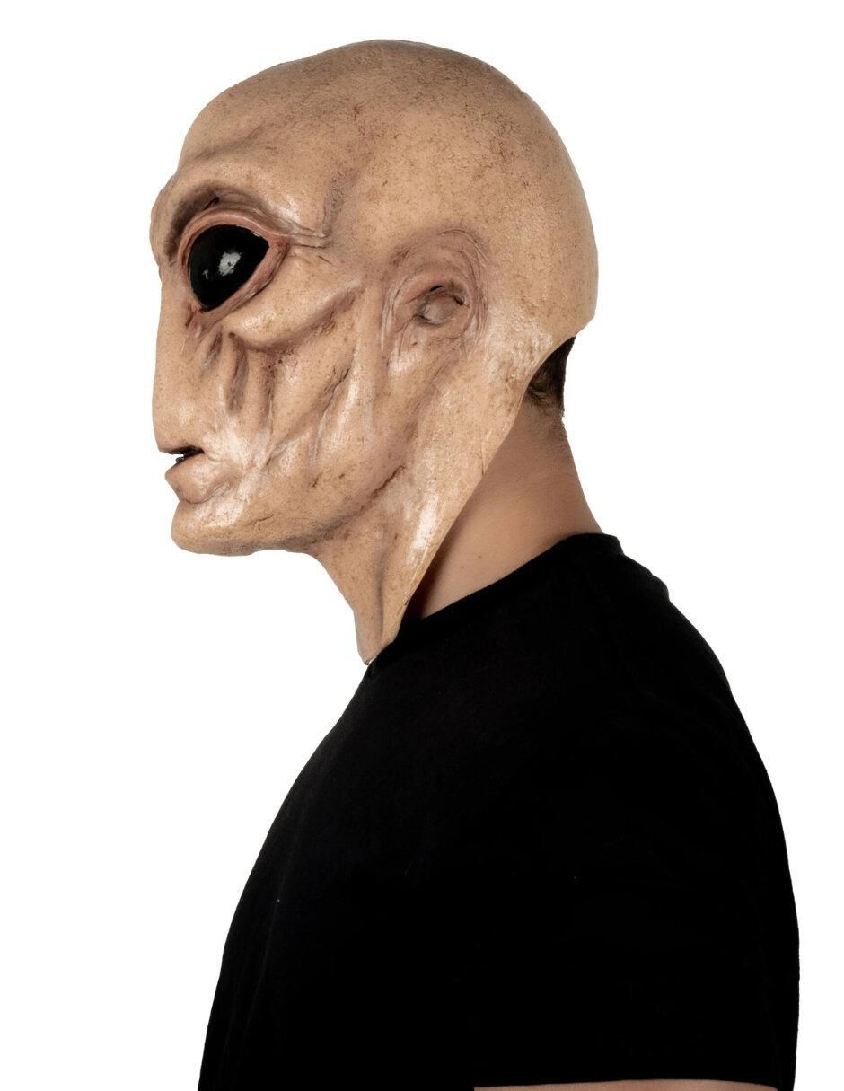Máscara para disfraz de Extraterrestre Ojos Negros Terror Futurista 4